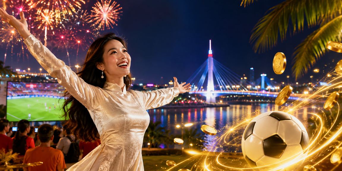 Cô gái Cần Thơ mặc áo dài theo dõi kết quả cá cược bóng đá trên điện thoại