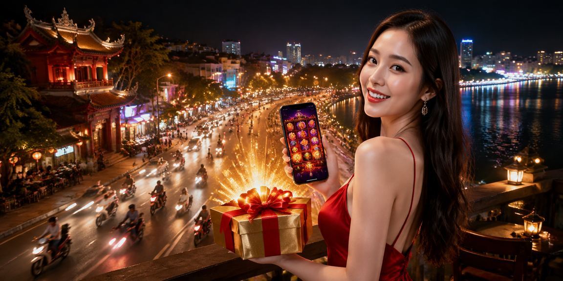 Người chơi Hà Nội thư giãn tại bờ biển với giao diện cá cược casino trên máy tính bảng