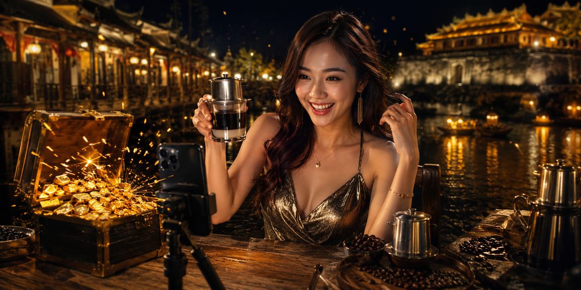 Người dùng thư giãn với cà phê và trải nghiệm casino trực tuyến tại Huế