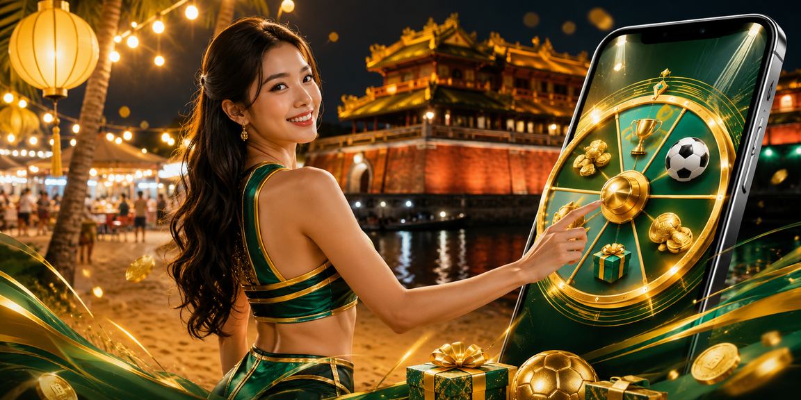 Người chơi tham gia rút thăm may mắn tại chợ đêm Huế