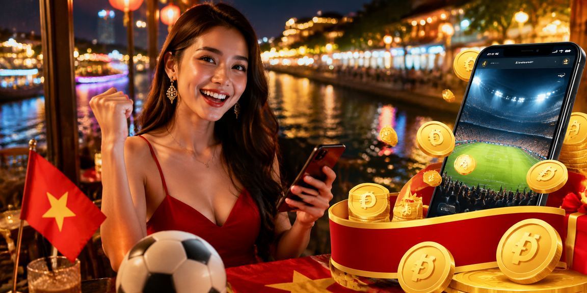 Người dùng thưởng thức cà phê vùng Mekong trong khi kiểm tra bonus VIP trên điện thoại